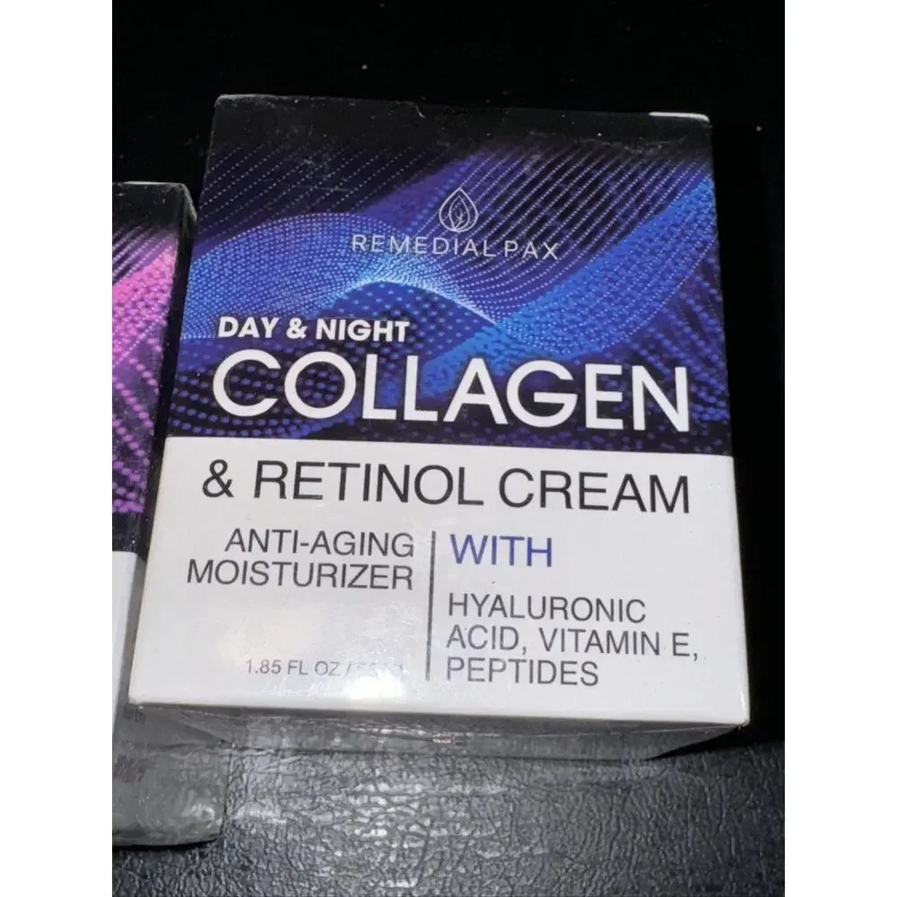 2 Pack Remedial Pax Day & Night Retinol Collagen Moisturizer Face Cream Firming